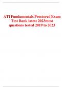 ATI Fundamentals Proctored Exam Test Bank latest 2023most questions tested 2019 to 2023