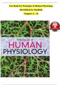 TEST BANK For Principles of Human Physiology, 6th Edition by Stanfield, Verified Chapters 1 - 24, Complete Newest Version