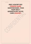 ANCC AGACNP 2023 FRANCES GUIDE QUESTION BANK ADULT GERONTOLOGY ACUTE CARE AGACNP