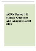 AORN Periop 101 Module Questions and Answers (2023) (Verified Answers)