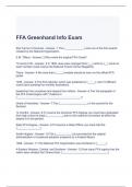 FFA Greenhand Info Exam Questions and Answers Graded A