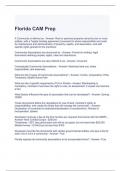 Florida CAM Prep Exam Questions and Answers