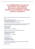 ALL FIREFIGHTER 2 EXAM, 100  QUESTIONS AND CORRECT  DETAILED ANSWERS WITH  RATIONALES (VERIFIED ANSWERS)  |ALREADY GRADED A+