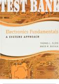 TEST BANK for Electronics Fundamentals: A Systems Approach 1st Edition by Thomas Floyd and David Buchla. | All 21 Chapters  