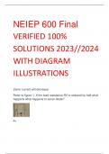 NEIEP 600 Final   VERIFIED 100%  SOLUTIONS 2023//2024  WITH DIAGRAM ILLUSTRATIONS 