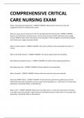 COMPREHENSIVE CRITICAL CARE NURSING EXAM