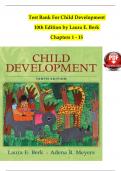 TEST BANK For Child Development, 10th Edition by Laura E. Berk, Verified Chapters 1 - 15, Complete Newest Version