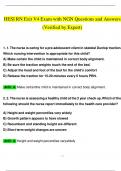 2023 HESI RN Exit V4 Exam with NGN (160 Questions and Answers) (Verified by Expert)