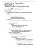 Hematology crash study guide for FNP board exam