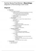 Neurology crash study guide for FNP board exam 