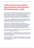 bundle for Florida Law Enforcement Academy, Chapter 2 Legal, Unit 2, Legal Concepts (Lesson 1, 2, 3, 4, and 5) Questions With Verified Answers 100%