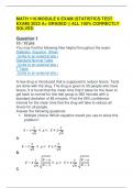 MATH 110 MODULE 6 EXAM (STATISTICS TEST EXAM) 2023 A+ GRADED || ALL 100% CORRECTLY SOLVED