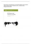 Recruitment and Selection in Canada 5th Edition Victor Catano  Willi H Wiesner Rick D. Hackett Laura L. Methot Cathy Fitzgerald Test Bank