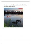 Solution Manual for Ecology Canadian 4th Edition by Molles Cahill Laursen