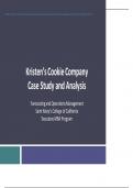 BUAD 311 Kristen’s Cookie Company Case Study and Analysis Forecasting and Operations Management Saint Mary’s College of California