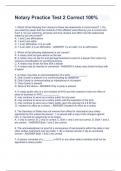 Notary Practice Test 2 Correct 100%   1. Which of the following four choices to these two statements is most correct? 1. Do you solemnly swear that the contents of this affidavit subscribed by you is correct and true? 2. Do you solemnly, sincerely and tru