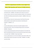 VATI PN Comprehensive Predictor Green Light Exam Study Guide Questions and Answers (Verified Answers)