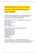 DAANCE Module 4 Actual Set Exam  Questions With Verified Answers | Latest Updates