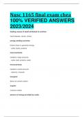 Nusc 1165 final exam chea 100% VERIFIED ANSWERS  2023/2024