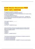 ELMC Master Electrician PREP  TEST 100% VERIFIED