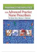 Pharmacotherapeutics for Advanced Practice Nurse Prescribers 4th Moser Woo