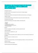 PEARSON 190 FOUNDATIONS OF READING TEST [SUBAREA 1] WITH COMPLETE SOLUTIONS 100% 