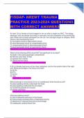 FISDAP- NREMT TRAUMA PRACTICE 2023-2024 QUESTIONS WITH CORRECT ANSWERS  GRADED A+