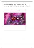 Test Bank for Byrd and Chens Canadian Tax Principles Canadian 1st Edition by Chen and Byrd