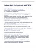 Indiana QMA Medications & ANSWERS   Dementia Medications: slows the breakdown of acetylcholine therefore improving function of nerve cells in the brain - ANSWER To treat mild to moderate type Dementias. donepezil (Aricept), rivastigmine (Exelon), galantam