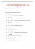 ATI TEAS 7 MATH EXAM LATEST 2022-2023  PRACTICE TEST WITH ANSWER KEY LATEST  UPDATES.