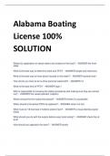 Alabama Boating  License 100% SOLUTION 