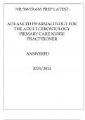 NR 568 EXAM PREP LATEST ADVANCED PHARMACOLOGY FOR AGPCNP ANSWERED 2024