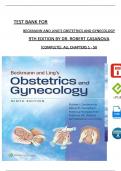 TEST BANK for Beckmann and Ling’s Obstetrics and Gynecology, 9th American Edition by Dr. Robert Casanova, All Chapters 1 - 50, Complete Newest Version