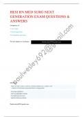 HESI RN MED SURG NEXT  GENERATION EXAM QUESTIONS &  ANSWERS