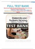 FULL TEST BANK Maternity and Pediatric Nursing (3rd Edition) by Ricci, Kyle, and Carman Questions & Answers (Answers Key