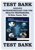 TEST BANK GOULD'S PATHOPHYSIOLOGY FOR THE HEALTH PROFESSIONS, 7TH EDITION VANMETER, HUBERT