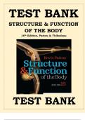 Test Bank for Structure & Function of the Body 16th Edition Kevin T. Patton & Gary A. Thibodeau