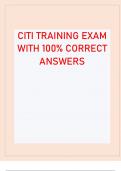 CITI TRAINING EXAM WITH 100% CORRECT.