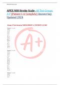 APEX NIH Stroke Scale- All Test Groups  A-F (Patient 1-6 Complete) Answer key  Updated 2024