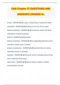 CNA Chapter 27 QUESTIONS AND ANSWERS GRADED A+