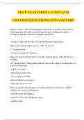 ABAT EXAM PREP LATEST AND UPDATED QUESTIONS AND ANSWERS