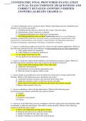 ATI PEDIATRIC FINAL PROCTORED EXAM LATEST ACTUAL EXAM COMPLETE 250 QUESTIONS AND