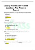 2023 3p Nisha Exam Verified Questions And Answers Correct