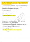 UNIVERSITY OF SOUTH ASIA, LAHORE - CAMPUS 1NURS SFS COMP PREDICTOR B EXAM QUESTIONS AND ANSWERS TOP RANKED A+ BEST DEFINITE SUCCESS 