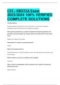 CST - NBSTSA Exam 2023/2024 100% VERIFIED  COMPLETE SOLUTIONS