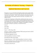 Essentials of Pediatric Nursing - Chapter 24 Updated Questions and Answers