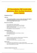 ATI Remediation RN Leadership Questions With Verified Solutions  Latest Update