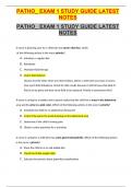 PATHO_ EXAM 1 STUDY GUIDE LATEST NOTES