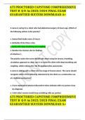 ATI PROCTORED CAPSTONE COMPREHENSIVE TEST B  Q & As 2023/2024 FINAL EXAM GUARANTEED SUCCESS DOWNLOAD A+