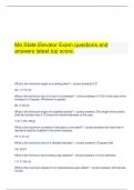  Ma State Elevator Exam questions and answers latest top score.